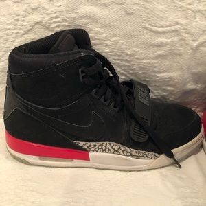 Kid’s Black and Red Air Jordan Sneakers